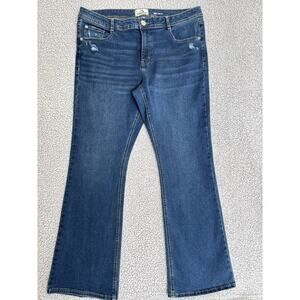 Jordache Women's Blue Jeans Size 14 Boot Cut Mid-Rise Denim